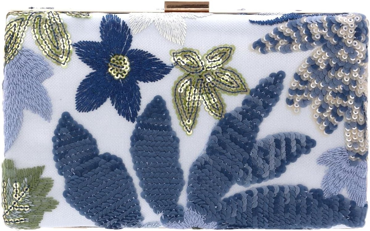 Elegante Beaded Handbag met Bloemmotief voor Zomeravonden en Feestjes - Perfect voor Formele Gelegenheden