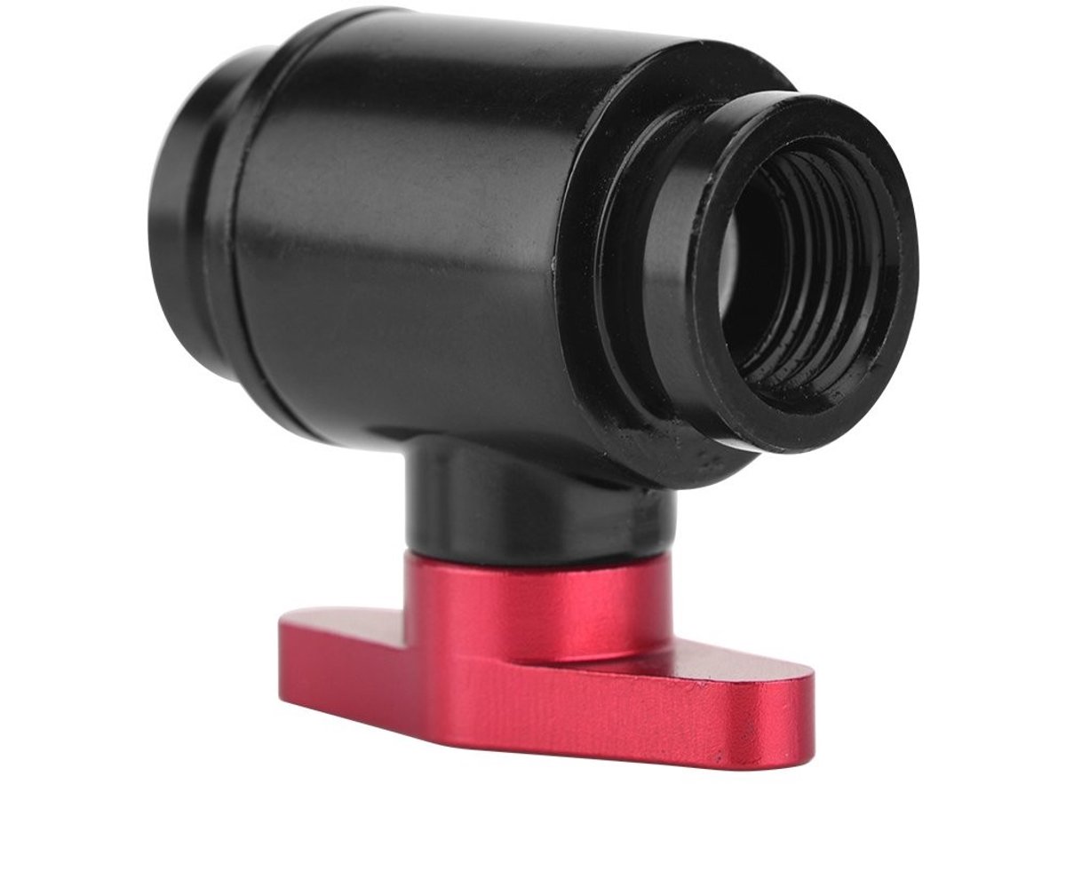 Dailygoods - G1 / 4 inch Kogelventielaansluiting - Aluminium Ventiel - Waterkoelsysteem - Rood - Betrouwbare Afsluiting - Eenvoudige Installatie