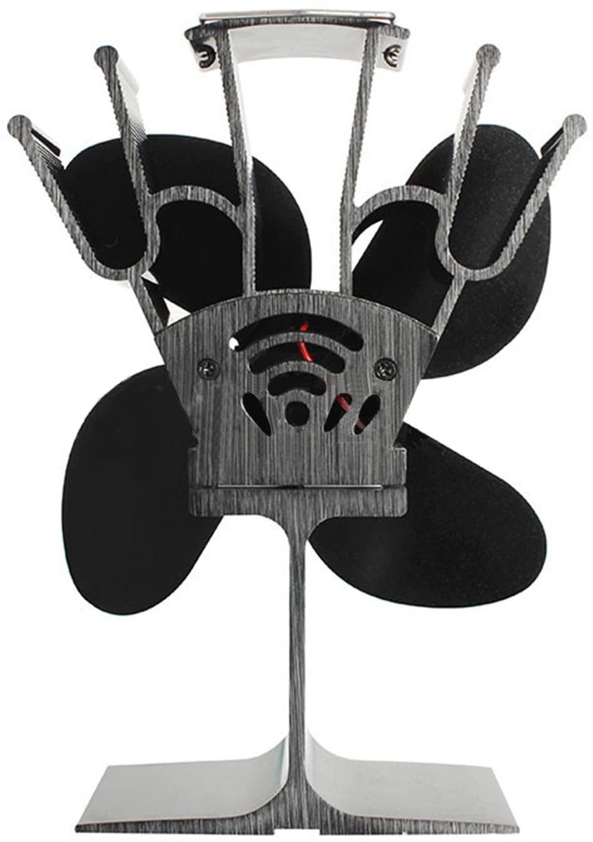 Dailygoods - Dailygoody - Mixtric Stove Fan - Stil open haard ventilator - Zwart - Heteluchtcirculatie fan - Voor log branders en kachels
