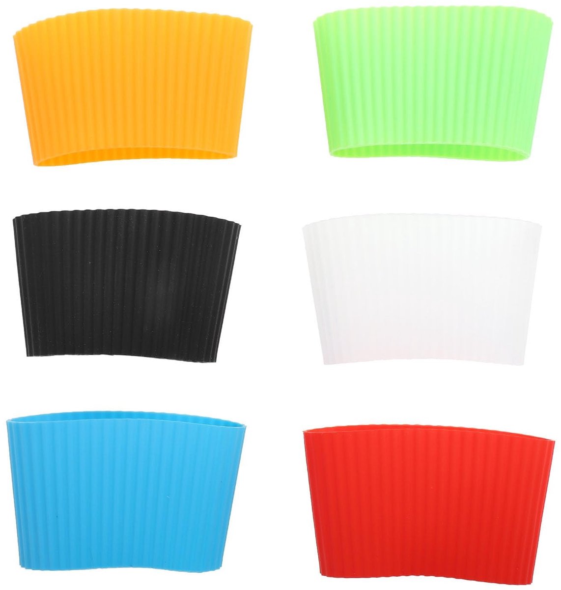 Dailygoods - Dailygoody - Geïsoleerde siliconen bekerafdekking - Hittebescherming - Set van 3 - Antislip - Geschikt voor glazen en keramische mokken
