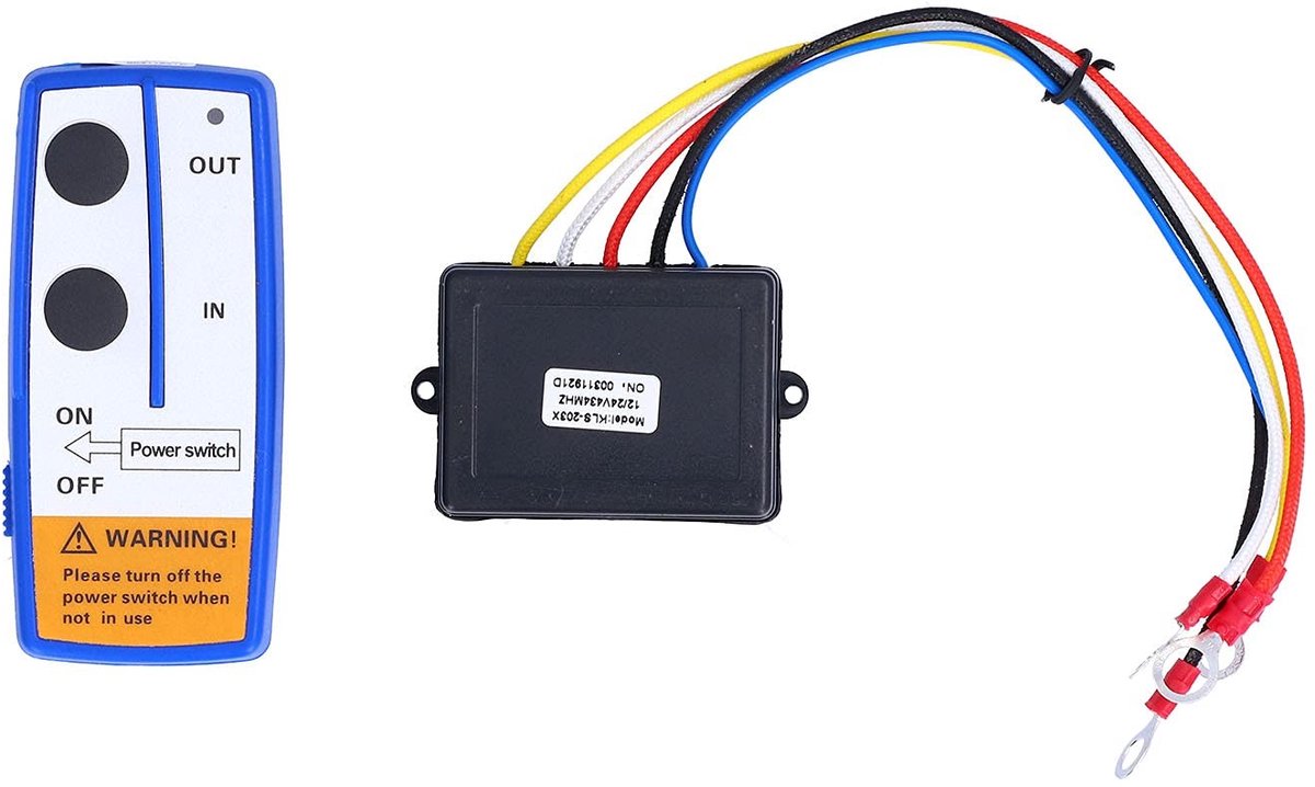 Dailygoods - Dailygoody - Draadloze Lier Afstandsbediening - 12V Elektrische Lier Kit - Universeel - Waterdicht - Handig voor Truck SUV - Compleet met Zekering...