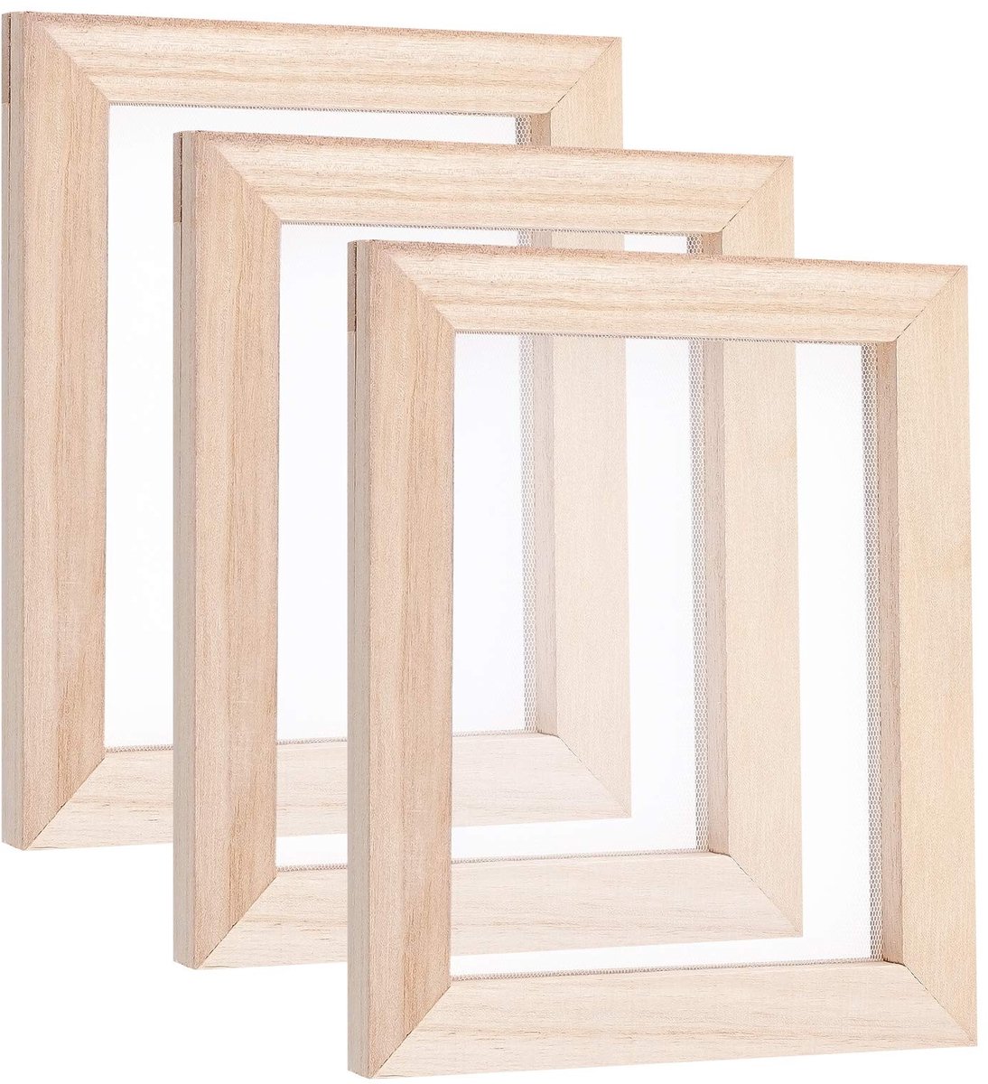 Dailygoods - Dailygoody - Papierkader - DIY-papier maken - Houten frame - Bruin - Creatief papierhandwerk - Geschikt voor kinderen en tieners