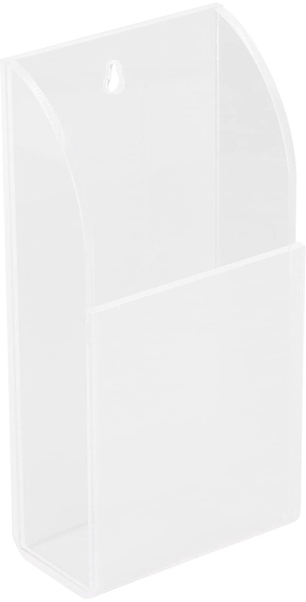 Dailygoody - Afstandsbediening Houder - Acryl Organizer - Transparante Muurbevestiging - Opbergdoos - Ideaal voor Sleutels en Telefoons - 1 Raste