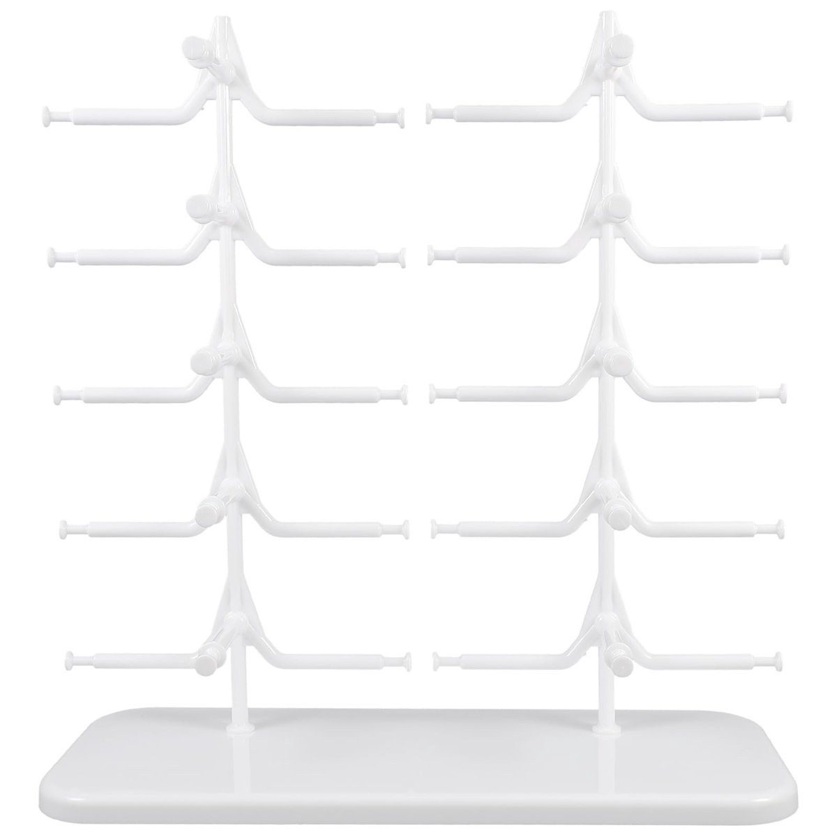 Dailygoods - Dailygoody - Brillenkoker - Brillenstandaard - Multifunctioneel - Wit - Zonnebrillenopslag - Organizer voor meerdere brillen - Geschikt voor elke bril