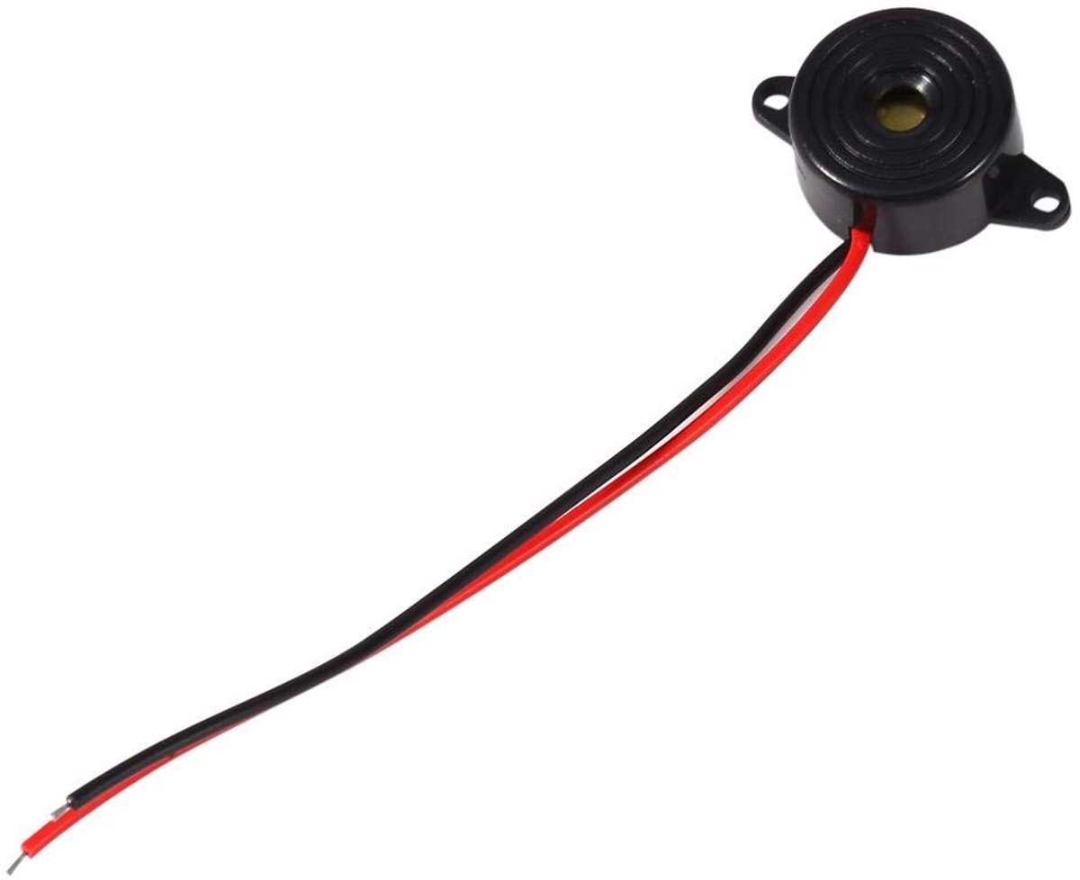 Dailygoods - Dailygoody - Intercom buzzer - Piezo alarm - Continu geluid - Zwart - Waarschuwingsbuzzer - 3-24V - Geschikt voor dashboard - 100mm