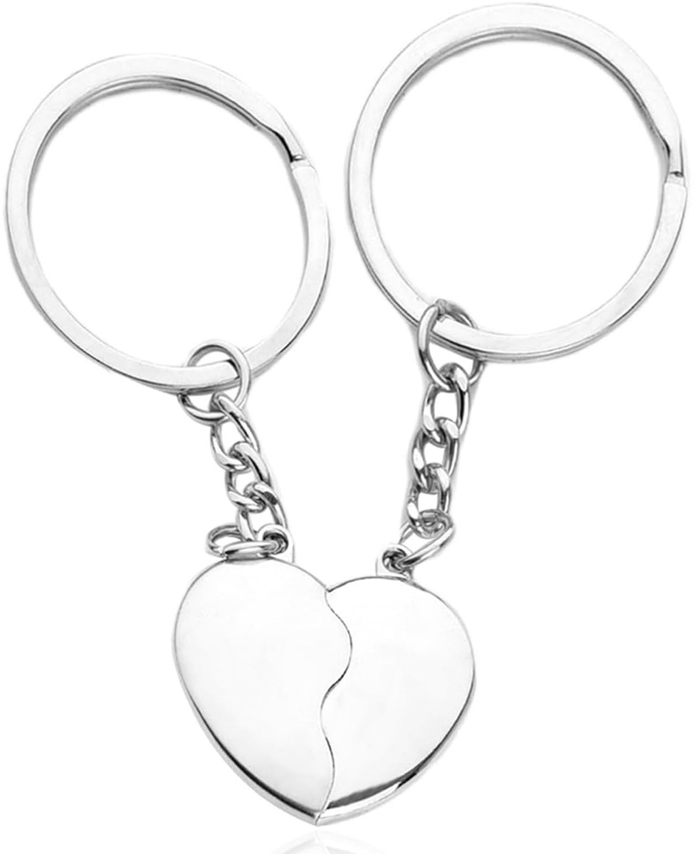 Dailygoods - Set van 2 Grappige Sleutelhangers voor Koppels