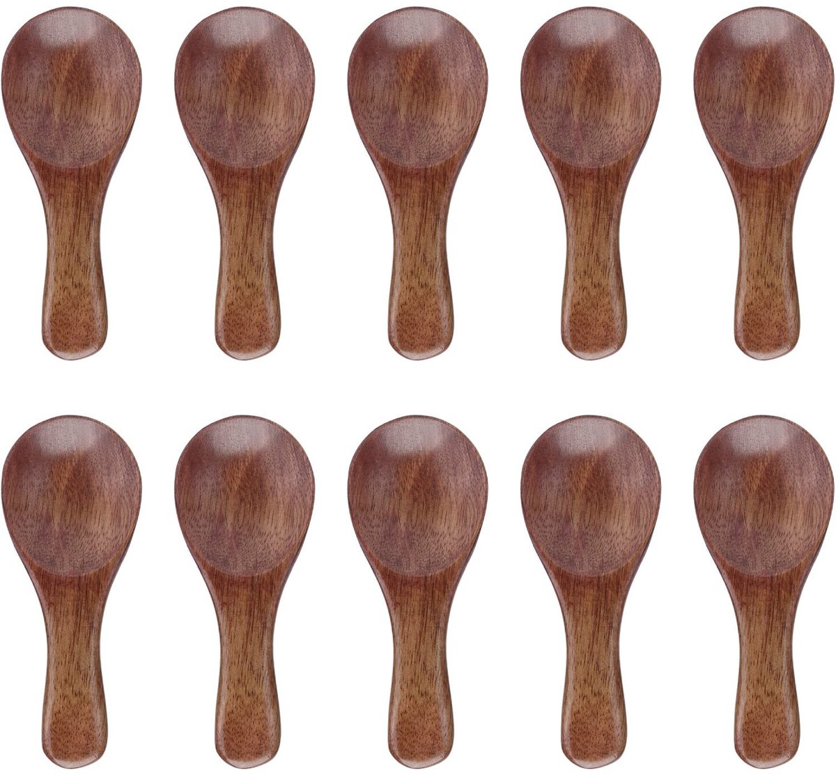 Dailygoods - Set van 10 Mini Houten Lepels voor Keuken