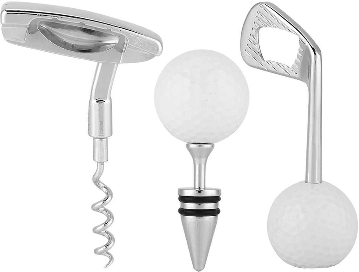 Dailygoods - Dailygoody - Flesopenerset - Kurkentrekker - Handig en stijlvol - Rode kleur - Wijnstopper - Voor bar en club - Huwelijksviering