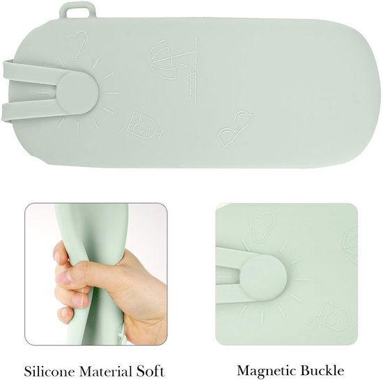 Dailygoody - Oversized Zonnebrillentas - Grote Montuur Brillentas - Zonnebril Organizer - Groen - Compatibel met verschillende modellen - Ideaal voor ... — afbeelding 4