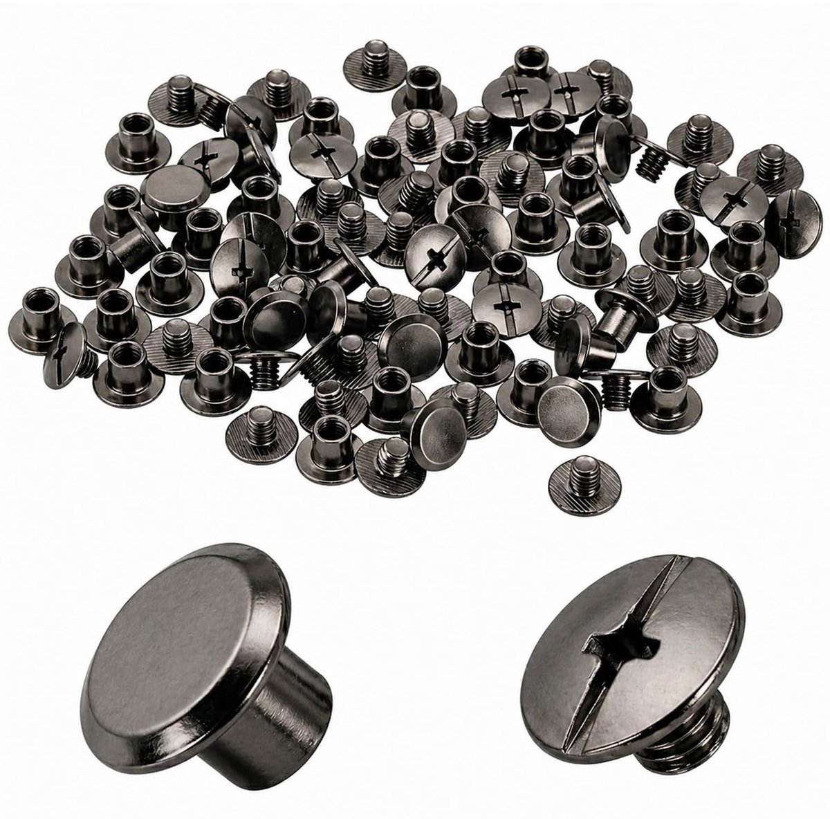 Boekschroeven M4 × 6 mm met zwarte kruiskop voor stevige bevestiging en montage van materialen