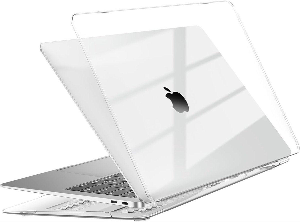 Beschermende Harde Hoes voor MacBook Air 13 inch M1 A2337 A2179 A1932 met Retina Display, Glanzende Transparante Cover voor 2021-2018 Modellen, Duurzaam en Lichtgewicht