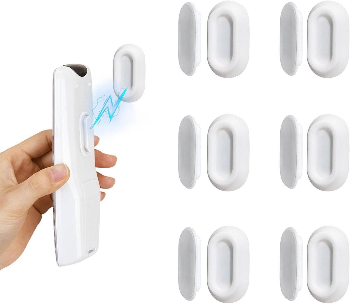 Magnetische Wandhouder voor Afstandsbedieningen - 6 Stuks - Zelfklevende Organizer voor TV en Airconditioning - Ruimtebesparende Oplossing voor Afstandsbediening Storage