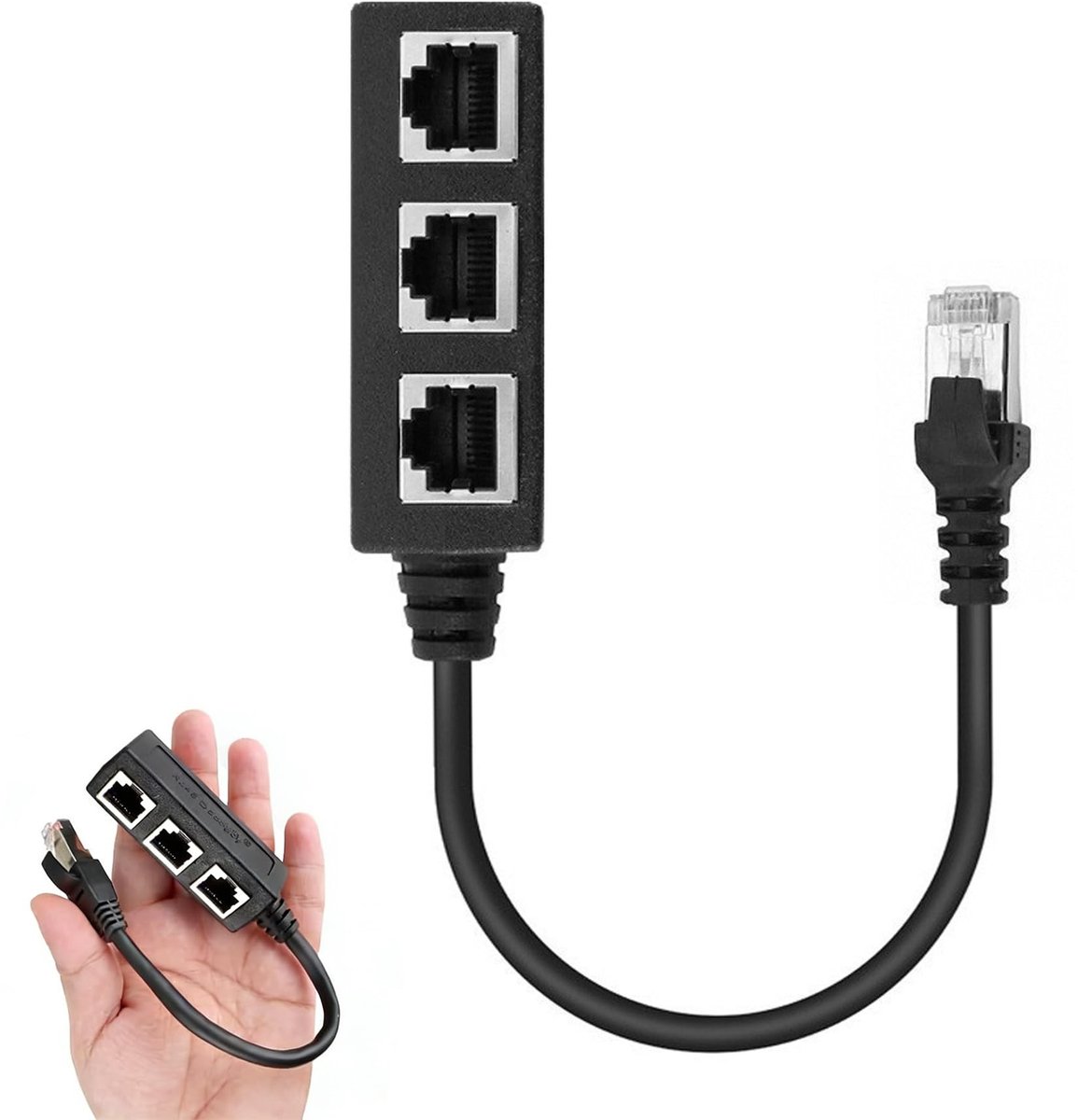 Dailygoods - RJ45 Ethernet Splitterkabel voor Netwerkverbindingen