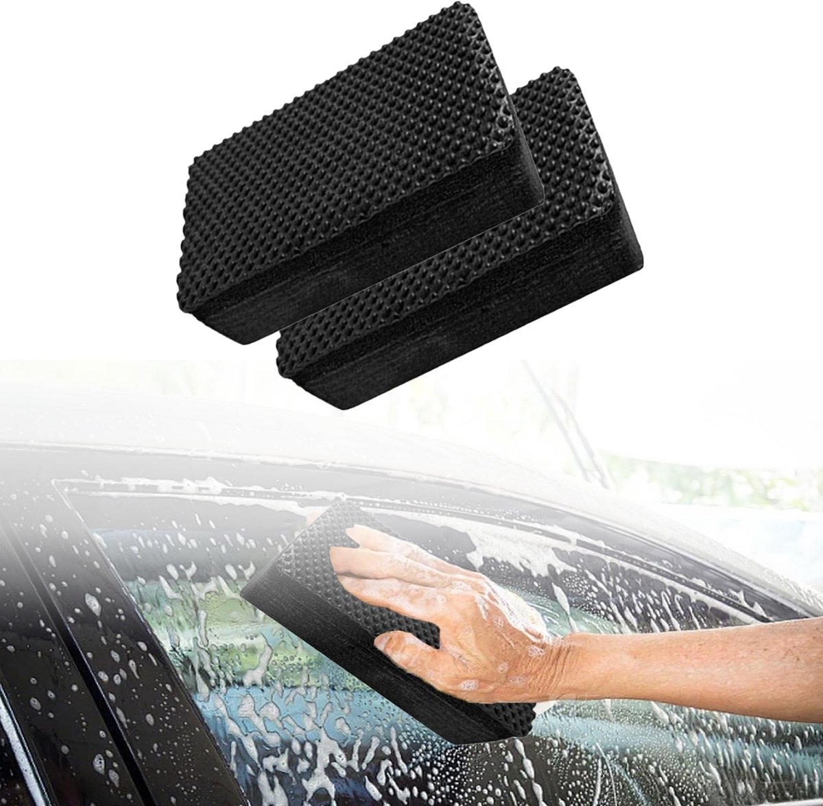 Dailygoods - Set van 2 Autosponzen met Vulkanisch Stof
