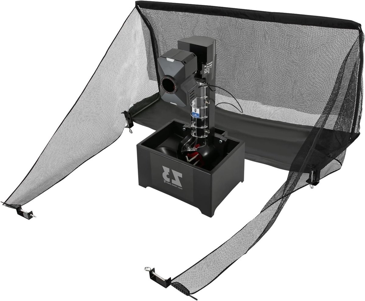 Automatische tafeltennisballenmachine met net, ideaal voor training in sportscholen en centra, 32 x 24,5 x 52,5 cm