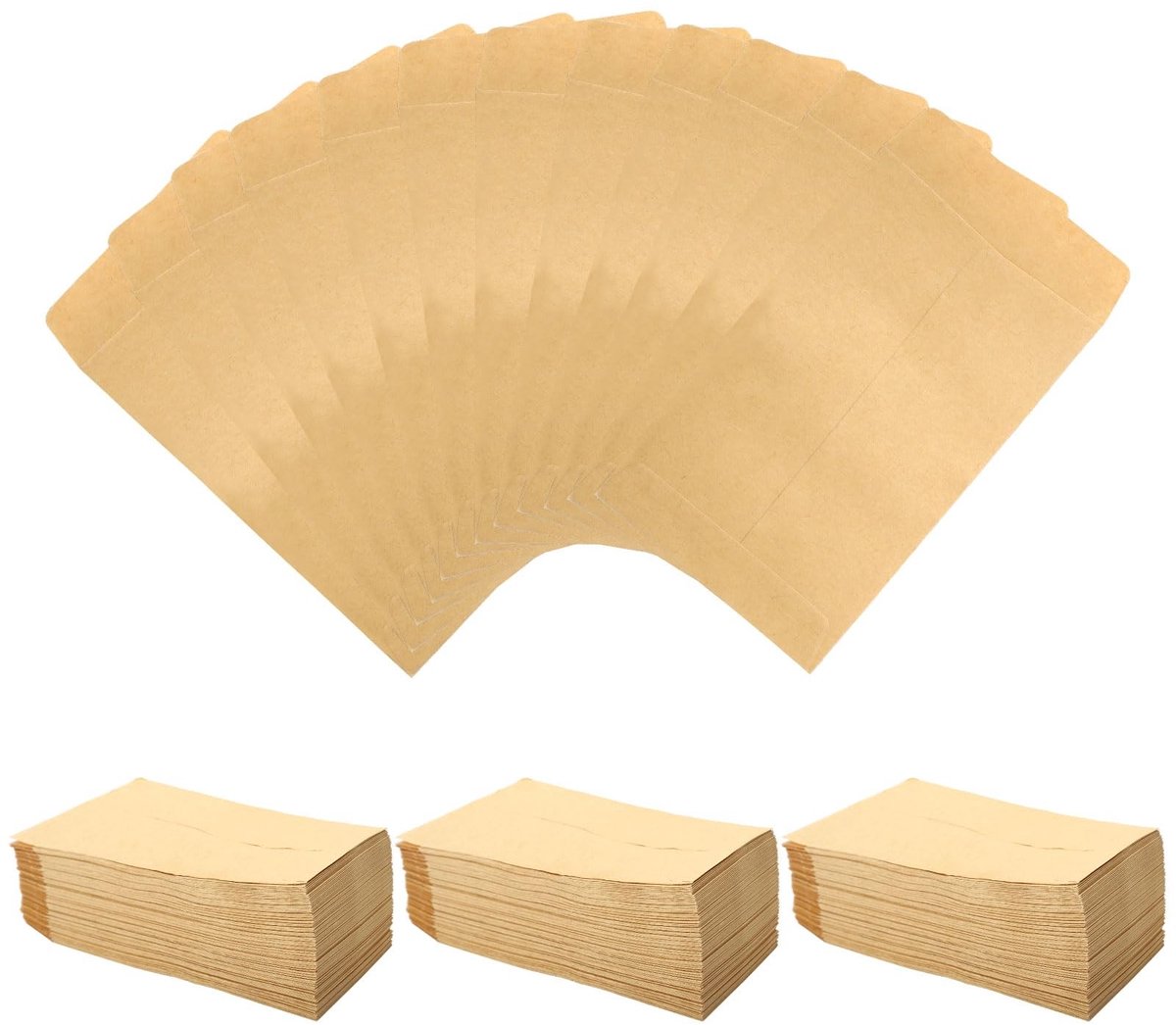 Dailygoods - Set van 300 Kleine Papieren Zakjes 6 x 10 cm voor Knutselen en Opslag