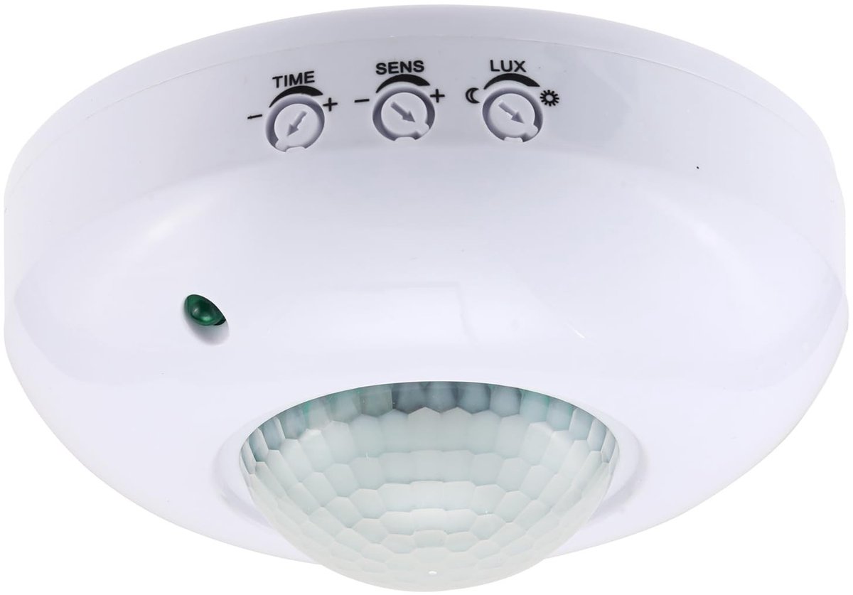 Dailygoods - Dailygoody - PIR Bewegingssensor - Plafondmontage - 220-240V - 360° Detectiebereik - Tot 6m - Veiligheid - Bewegingsdetectie - Huisautomatisering