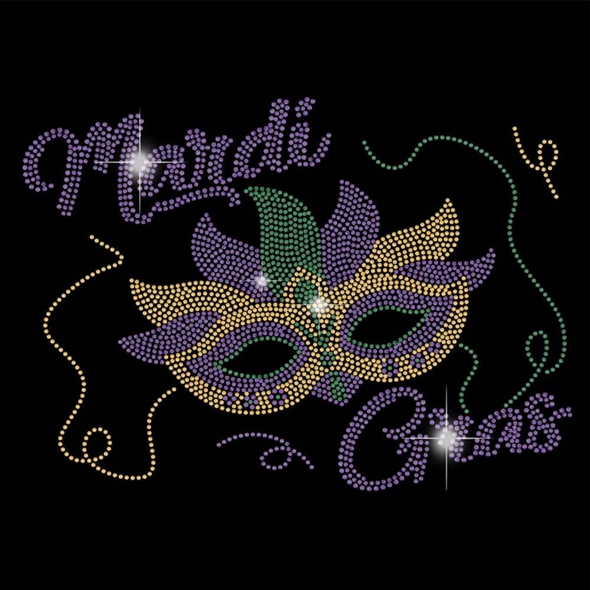 Dailygoods - Dailygoody - Opstrijkbare Strass Transferstickers - Bling Stickers voor T-shirt - Kleurrijk Thema - Diamanten Stickers - Geschikt voor Feestelijkheden