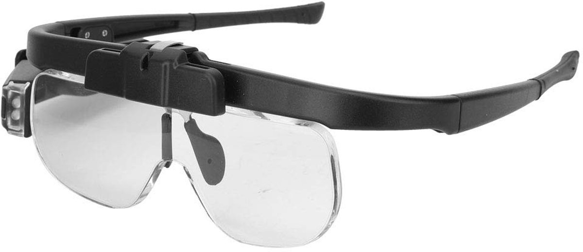 Dailygoods - Dailygoody - Oplaadbaar Vergrootglas - LED Verlichting - Verstelbare Dubbele Lens - Meerkleurig - Geschikt voor Slechtzienden - Vergroting 4.5X