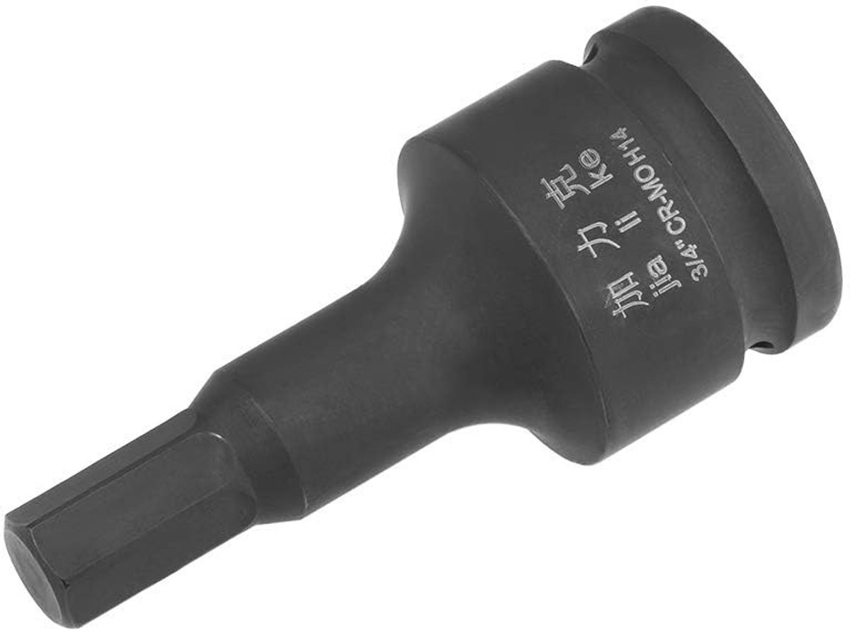 Dailygoods - Dailygoody - Impact Hex Bit Socket - 3/4 inch - Premium CR-MO staal - 14 mm - Zeskantbit - Geschikt voor ratelsleutel en slagboormachines