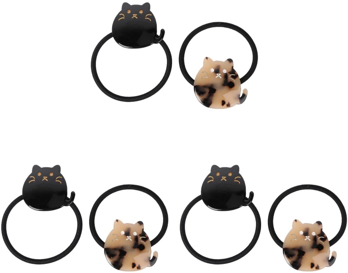 Dailygoods - Dailygoody - Haarring - Katten haarelastiekjes - Schattige haarsieraden - Schildpadkleurig - Voor meisjes - Perfect voor dagelijks gebruik