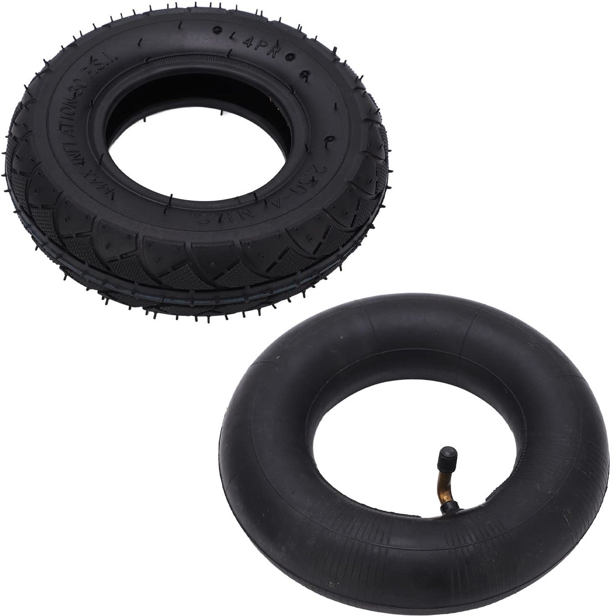 Dailygoods - Dailygoody - Banden- en luchtkamerset - Mobiliteitsscooter - Butylrubber - 2,50-4 - Veiligheid - Duurzaam - Geschikt voor elektrische rolstoelen
