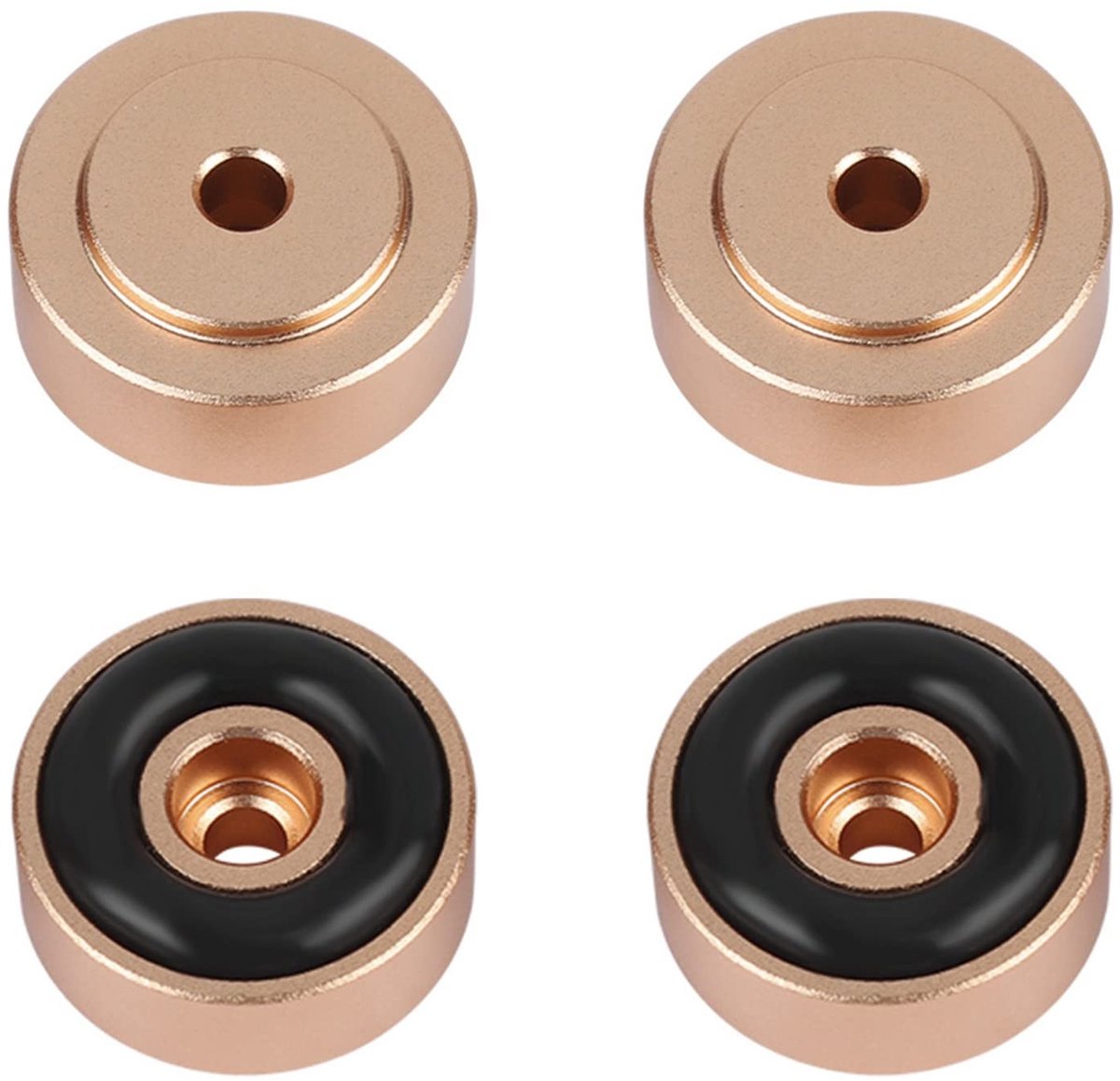 Dailygoody - Speaker Voeten - Aluminium Voeten - Schokdemper Pads - Goud - Versterker Voeten - Verbeter je audio-ervaring - Geschikt voor diverse