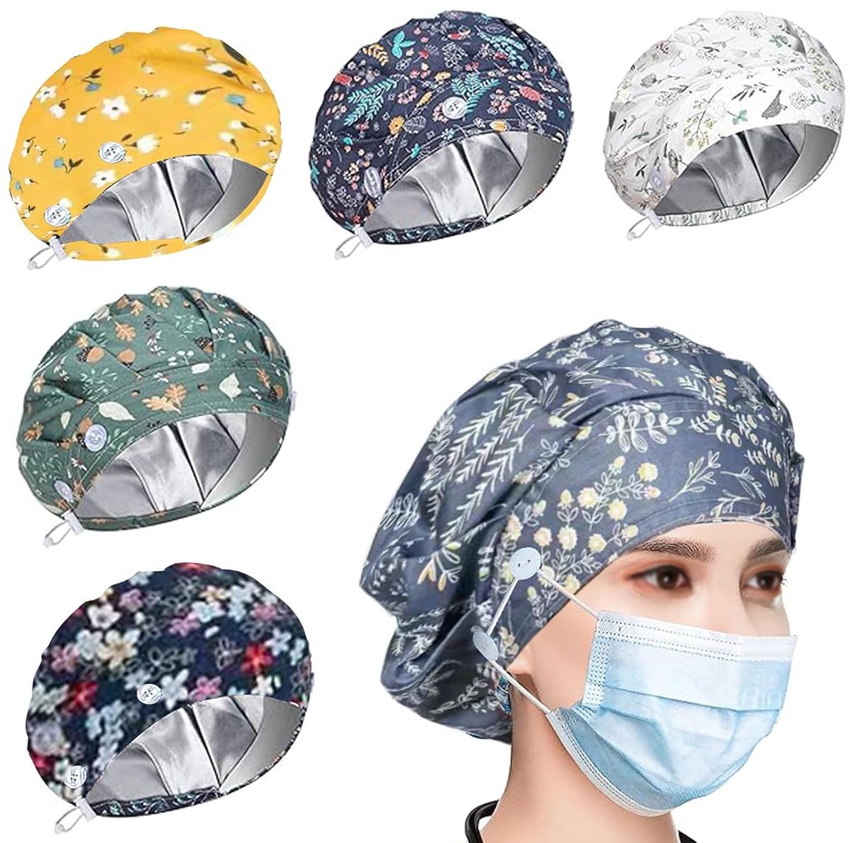 Dames scrubcaps met satijnen voering voor optimaal comfort en stijl tijdens het werk
