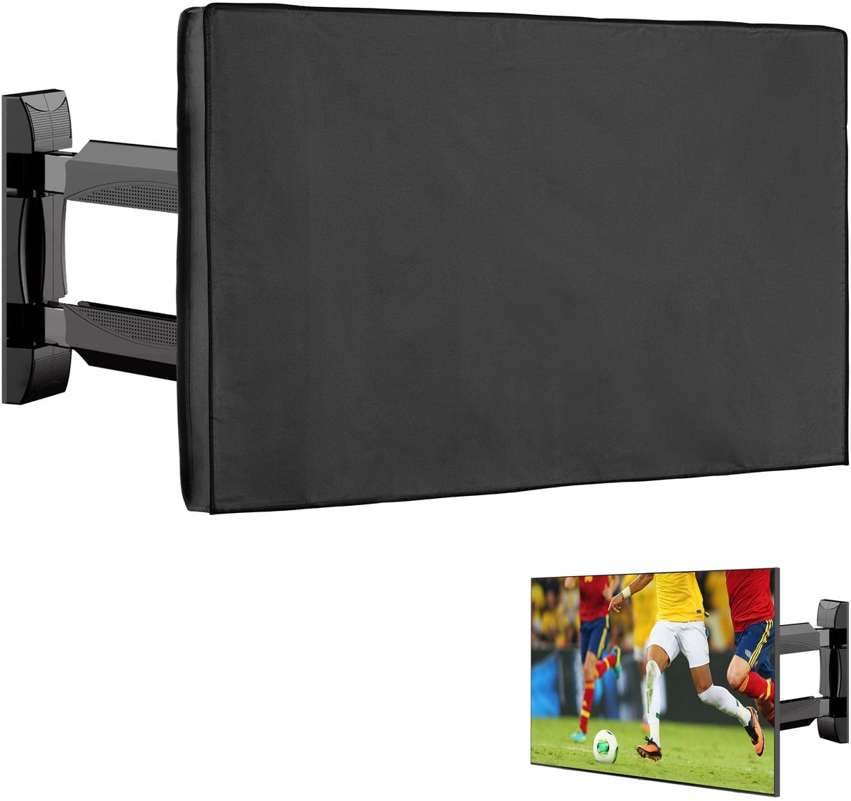 Dailygoods - Outdoor Beschermhoes voor 65" TV in Zwart
