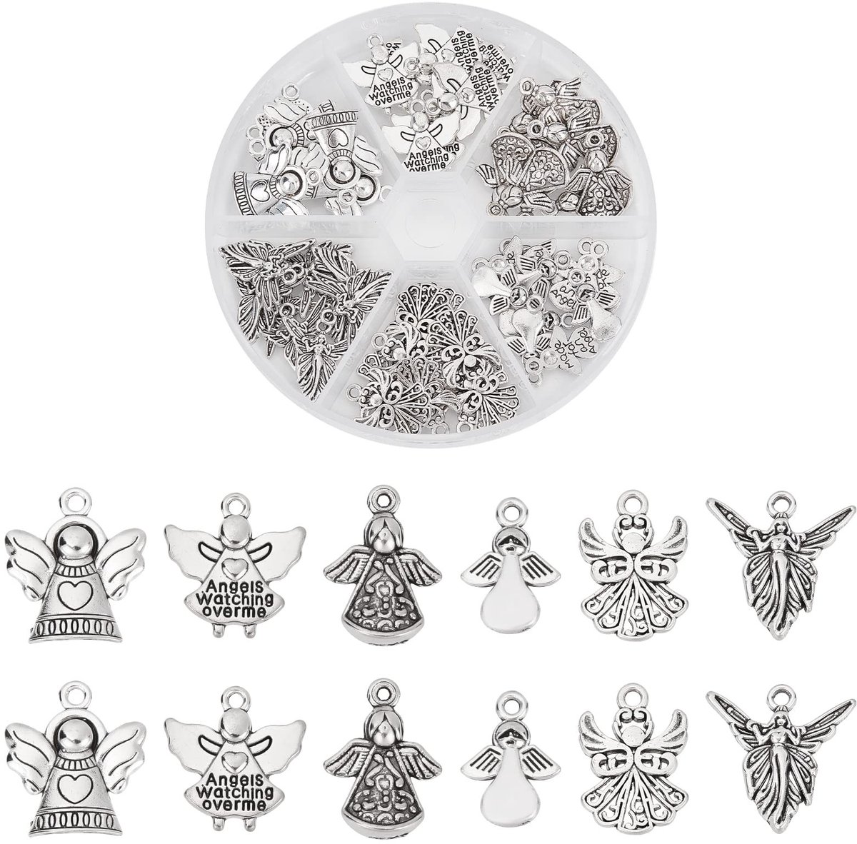 Dailygoods - Antiek Zilver Legering - DIY Knutselbenodigdheden - Creatieve Projecten - Tibetaanse Stijl - 11x11x3 cm - Verjaardag Cadeau