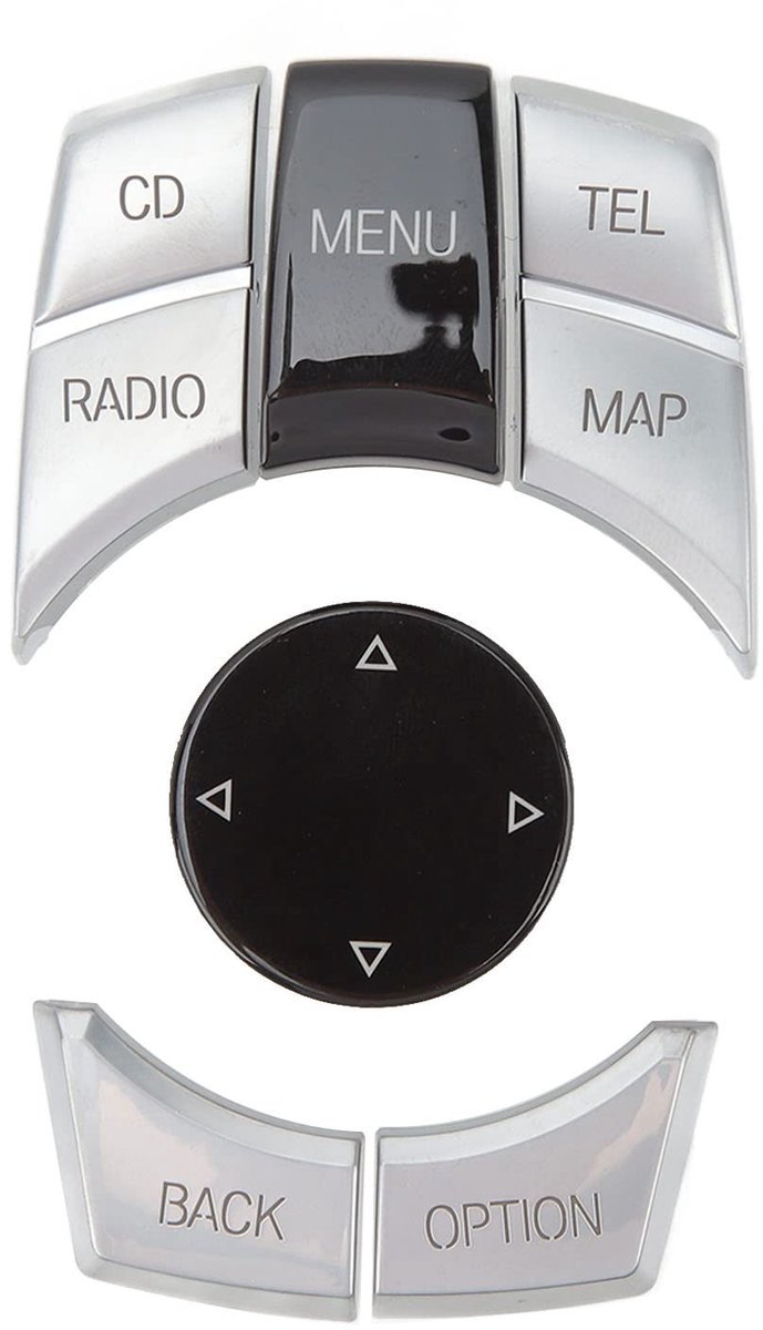 Dailygoods - Dailygoody - Centrale Multimedia Knop Cover - 6 Stuks - Prachtig Oppervlak - Elektroverzilvering - Gladde Touch Control - Geschikt voor 1 3 5 6 S