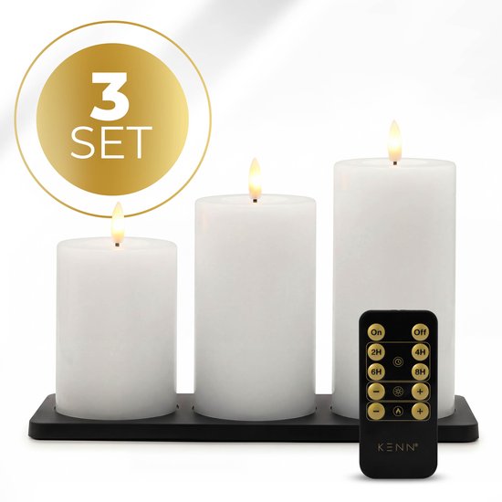 Horeca Candles - Stomkaarsen - ivoor - Set van 20 decoratieve kaarsen - 4 x 7 cm - Brandtijd 12 uur - Geurloos - Paraffine Wax