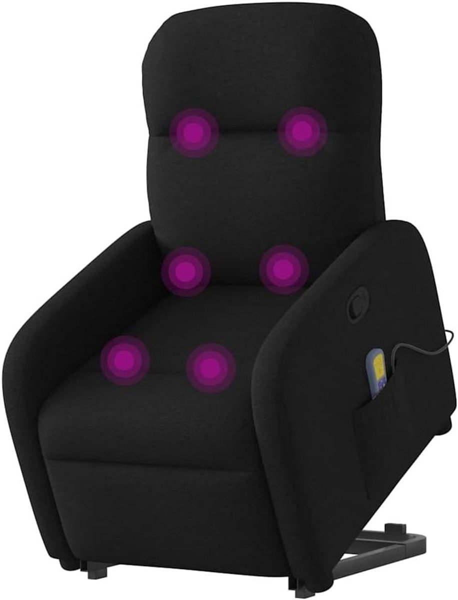 Sta Op Stoel - Relaxfauteuil Massagestoel - Oudere Mensen - Elektrische Sta Op Hulp - 66x88x95 cm - Zwart