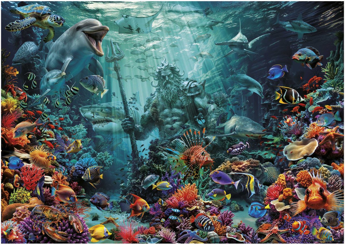 EDUCA – 1000-delige puzzel – Thema koraalrif – 68 x 48 cm
