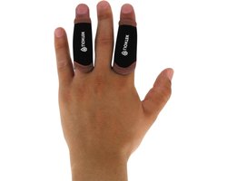 Vingermouwen Compressie - Vingersteunen Sport - Vinger Bescherming - Ademend Neopreen Materiaal - 2 stuks - Zwart
