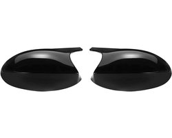 Viviance 2 Stks Auto Achteruitkijkspiegel Cap Cover Vervanging Glossy Zwart Links & Rechts compatibel met BMW E81 E82 E87 E88 E90 E91 2005-2007 E92 E93 2006-2009 M3 Stijl