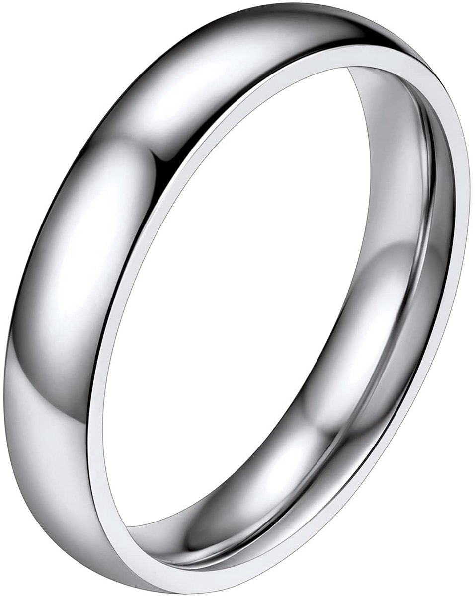 PROSTEEL Ringen Set van Roestvrij Staal en Goud voor Mannen en Vrouwen - 2mm/4mm/6mm/8mm