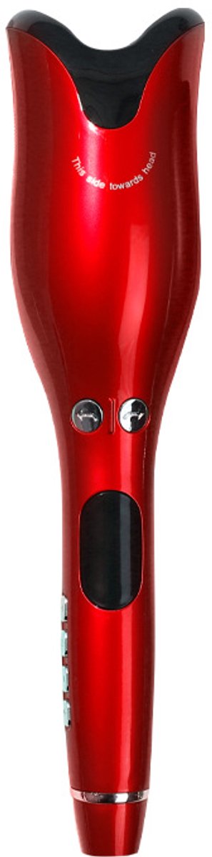 Automatische Haarkrultang Rood – Keramisch – LCD-Scherm – Constante Temperatuur – Roterend Golvend – EU-Steker