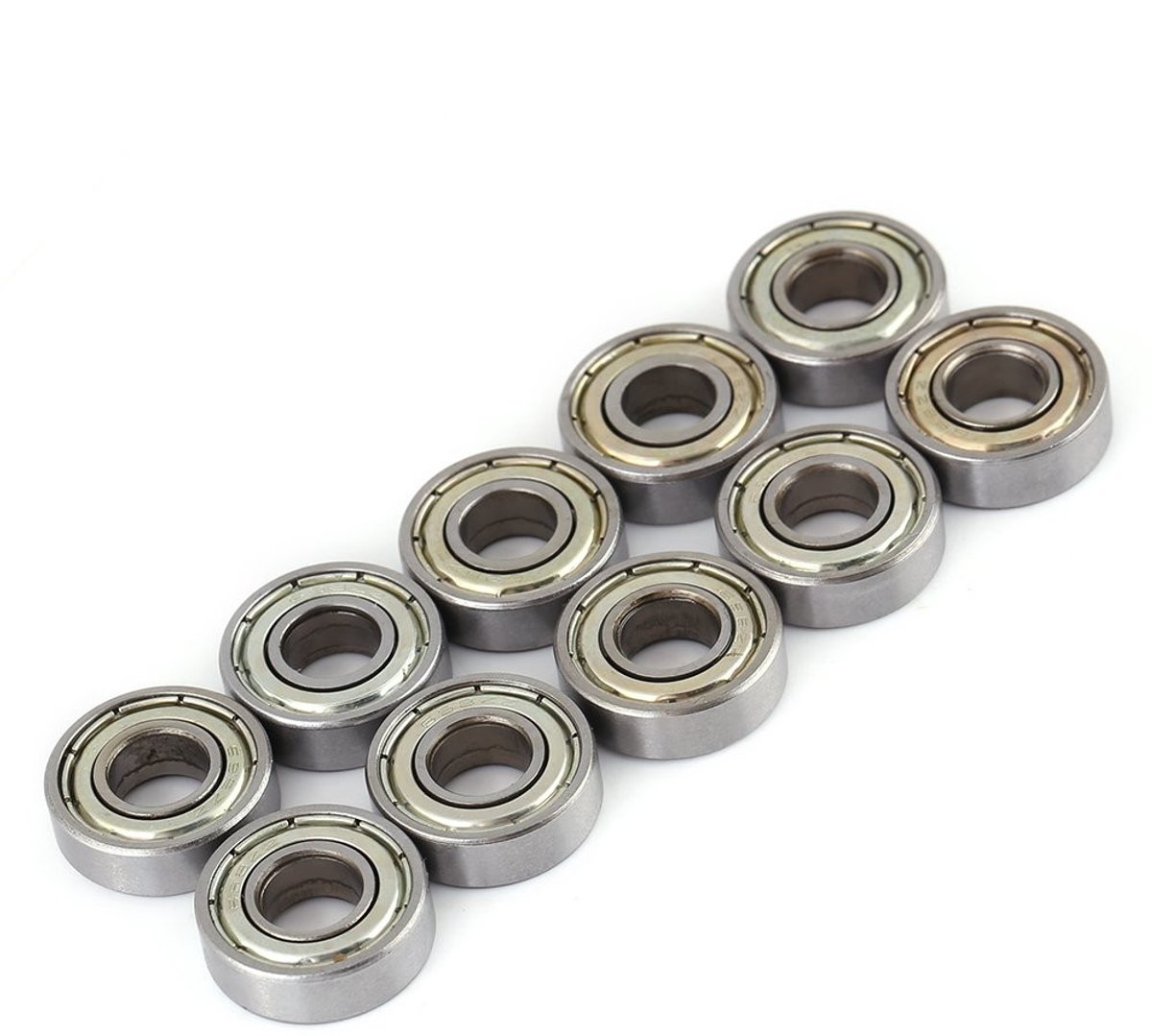 Akozon 10 Stuks Lagers 8x19x6mm Dubbelzijdig Rubber Sealed voor Diverse Toepassingen