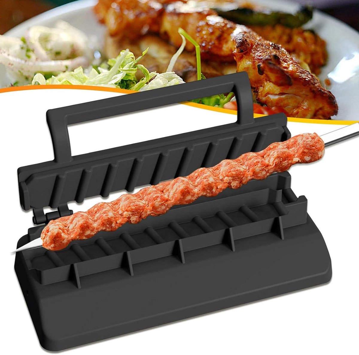 Kebab Maker - Spiesjes Gereedschap - Snel Kebab Maken - Veilige Vormbehoud - Grijs