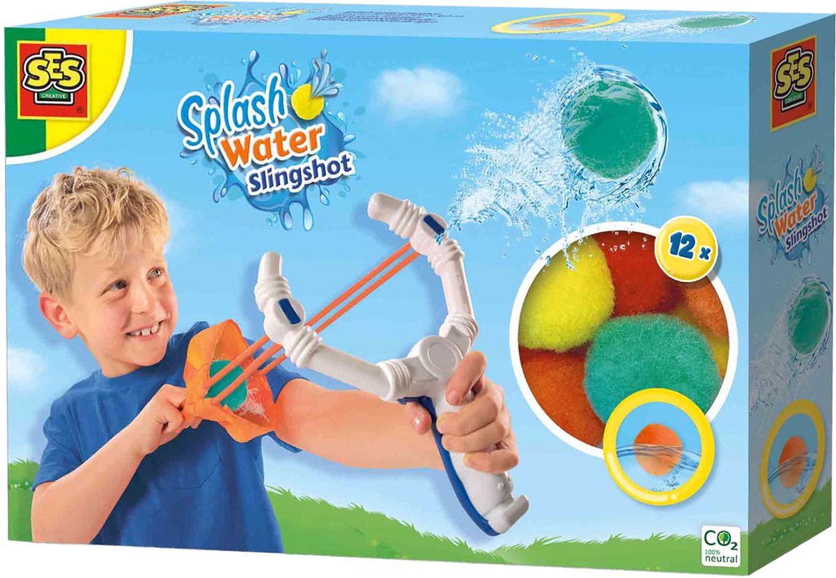 SES - Splash water katapult - set van grote katapult met 12 splash waterballen - perfect voor een watergevecht en buiten spelen