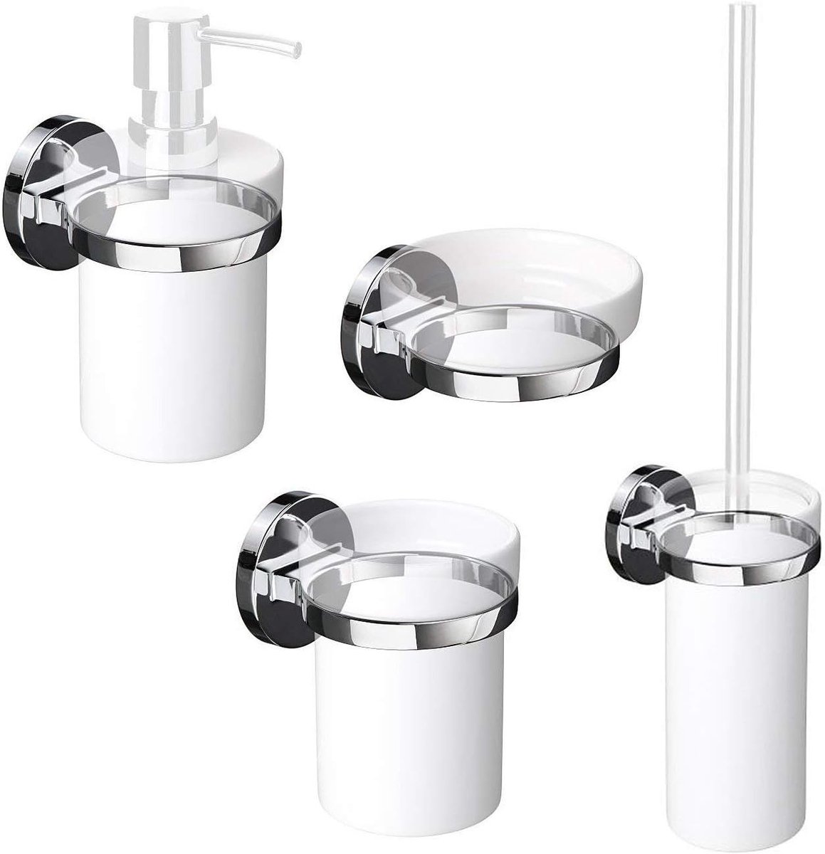 Wandbeugel - Strijkijzerhouder - Strijkijzer Opbergen - Bevestiging Zonder Boren - One Size - Zilver