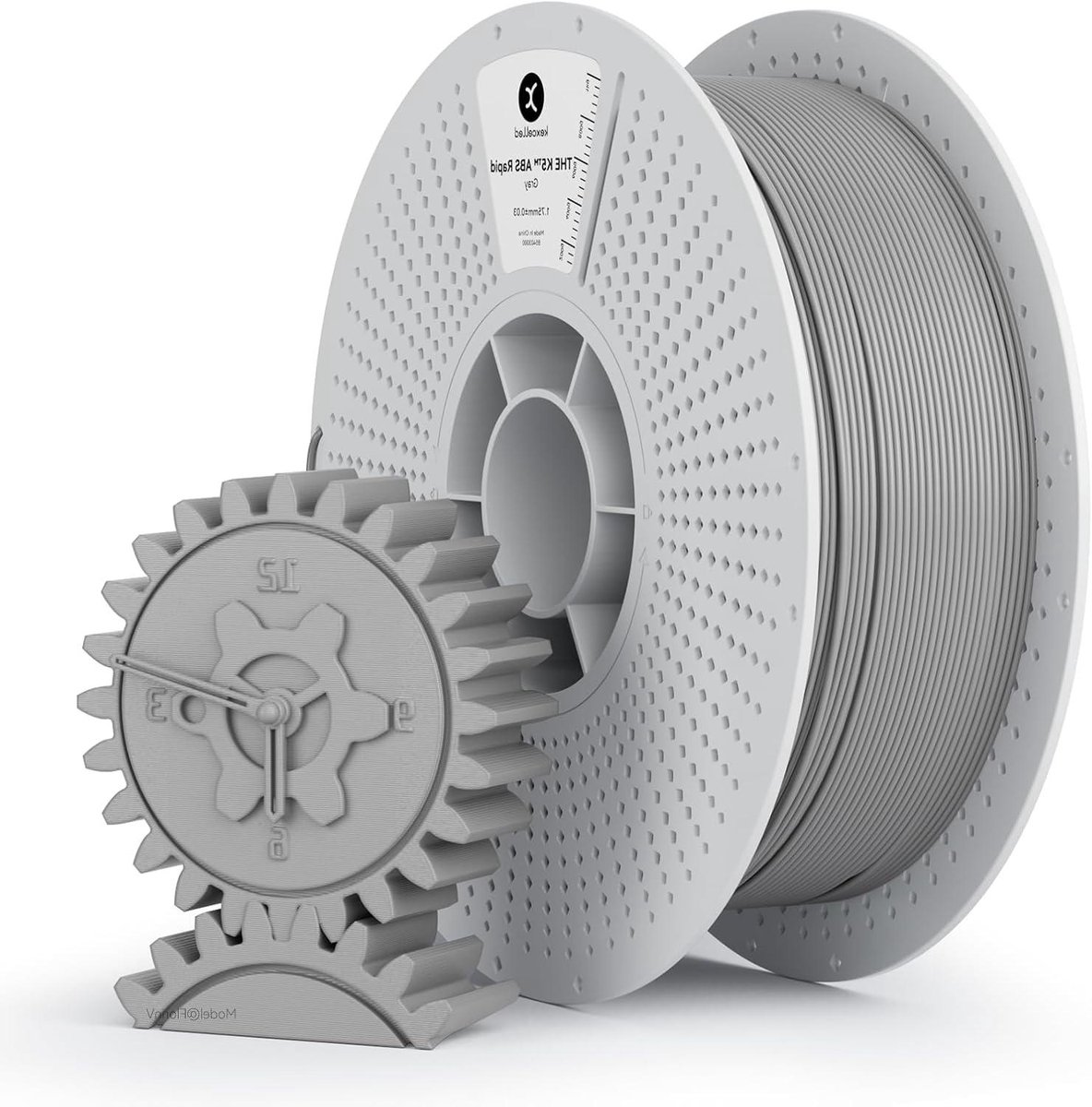 3D Printer Filament - ABS Materiaal - Snel Printen - Hoge Hittebestendigheid - 1.75 mm - Grijs