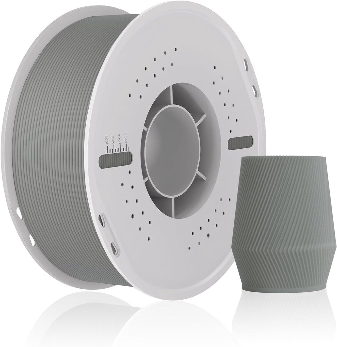 3D Printer Filament - PLA Materiaal - Modelbouw - Elegante Matte Afwerking - 1.75mm Diameter - Mat Grijs