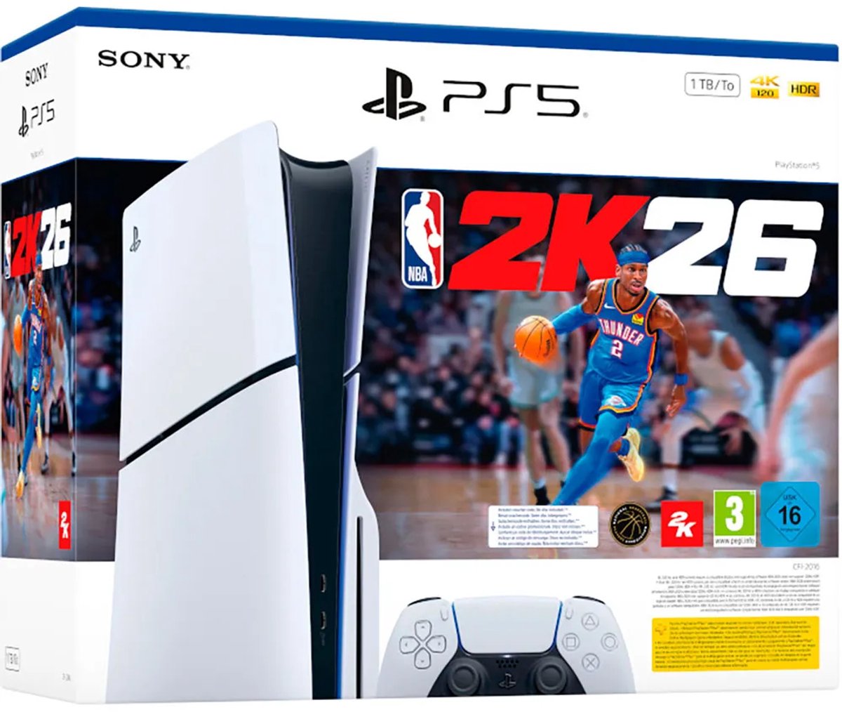 PlayStation 5 - Disc Edition - Slim - NBA 2K26 bundel – foto 8