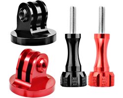 Aluminium statiefadapters Geschikt voor GoPro-schroefdraadadapters, statiefadapters Geschikt voor actiecamera's zoals de GoPro Max, GoPro Hero en DJI Osmo (twee sets).