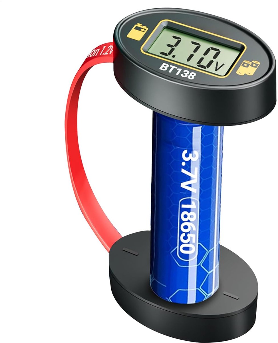 Batterijtester - Batterij Monitor - Apparaat Controle - Draagbaar Digitaal - 15 x 2 x 1 cm