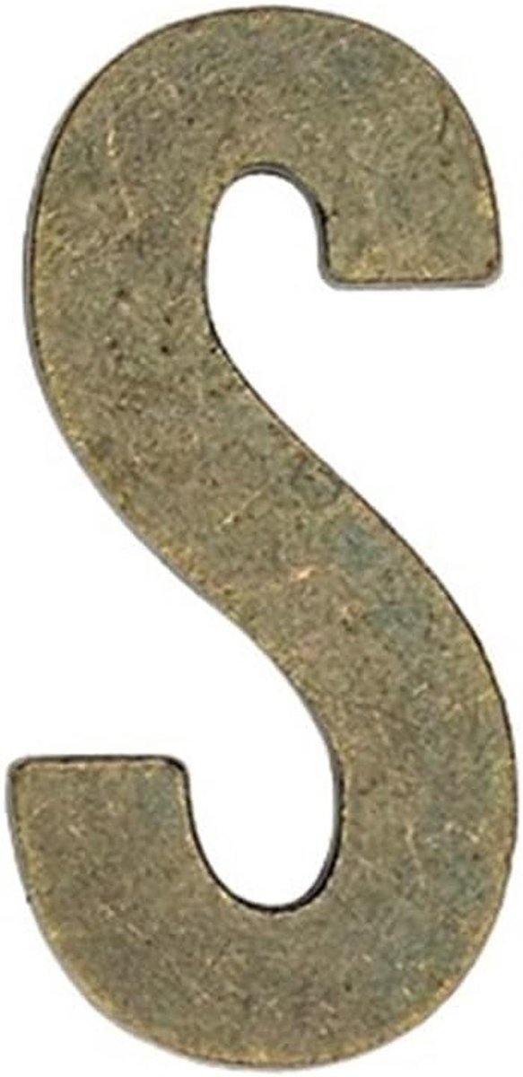 Metalen Huisnummer - Alfabetletter - Deur Plaatsen - Duurzaam Metaal - 5x3cm - Letter s