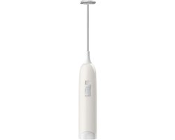 Melkschuimer - Koffiezetapparaat Accessoire - Schuimige Drankjes Maken - Draagbaar En Lichtgewicht - 13cm Pakket - Wit