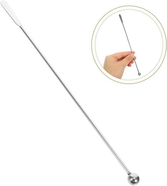 Roerstaaf - Sap mengstaafjes - Cocktails mixen - Roestvrij staal - 19.2 cm - Zilver — afbeelding 5